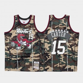 Dres Toronto Raptors Vince Carter 15 Woodland Camo Swingman
